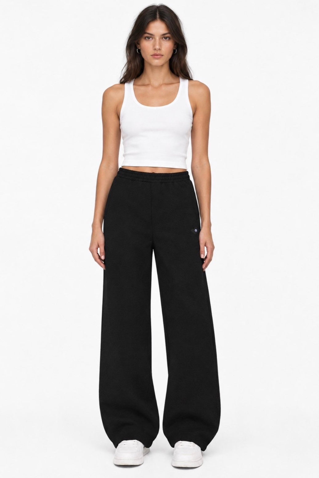 Pantalon large molleton femme